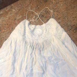 Free people flowy tank top with adjustable tie back size small